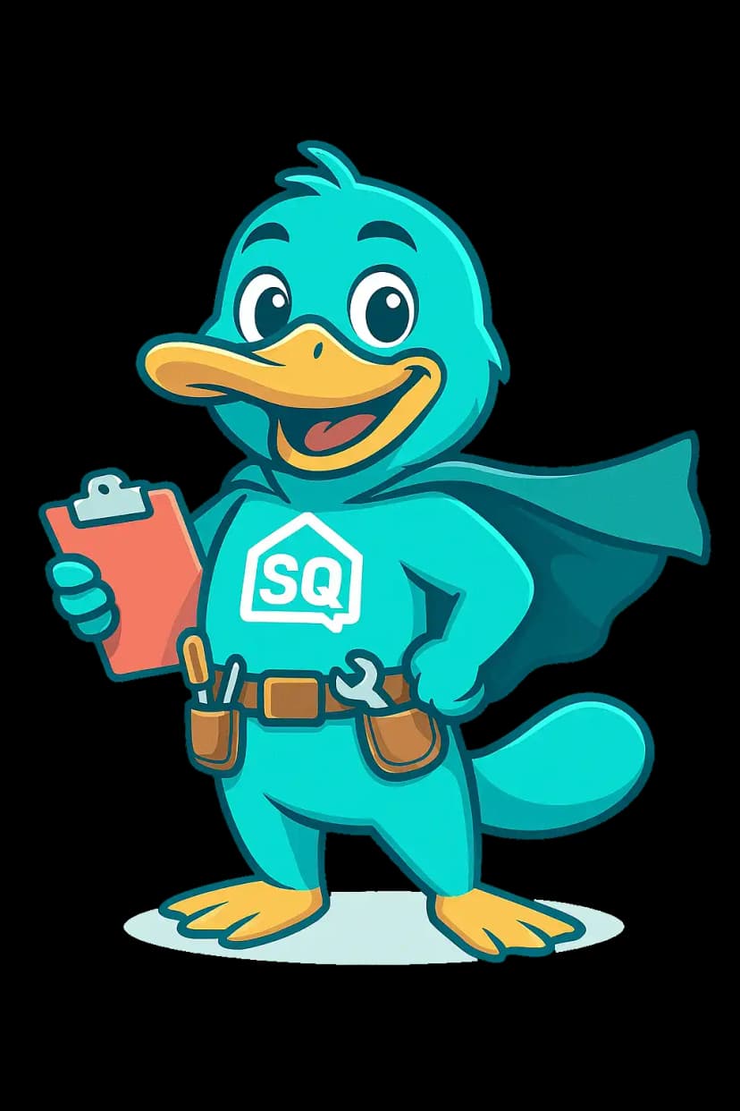 SureQuote Chuck with a clipboard